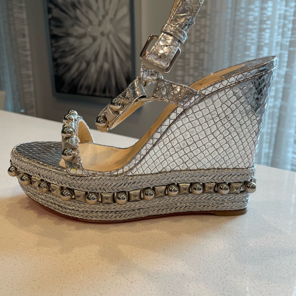 Christian Louboutin, Silver Wedges